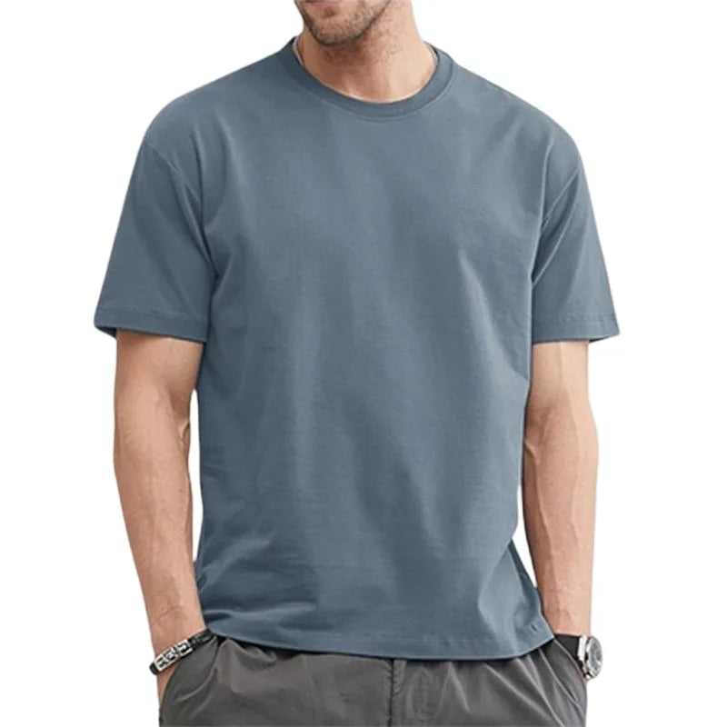 Heren Zomer T-Shirt Katoen Basics