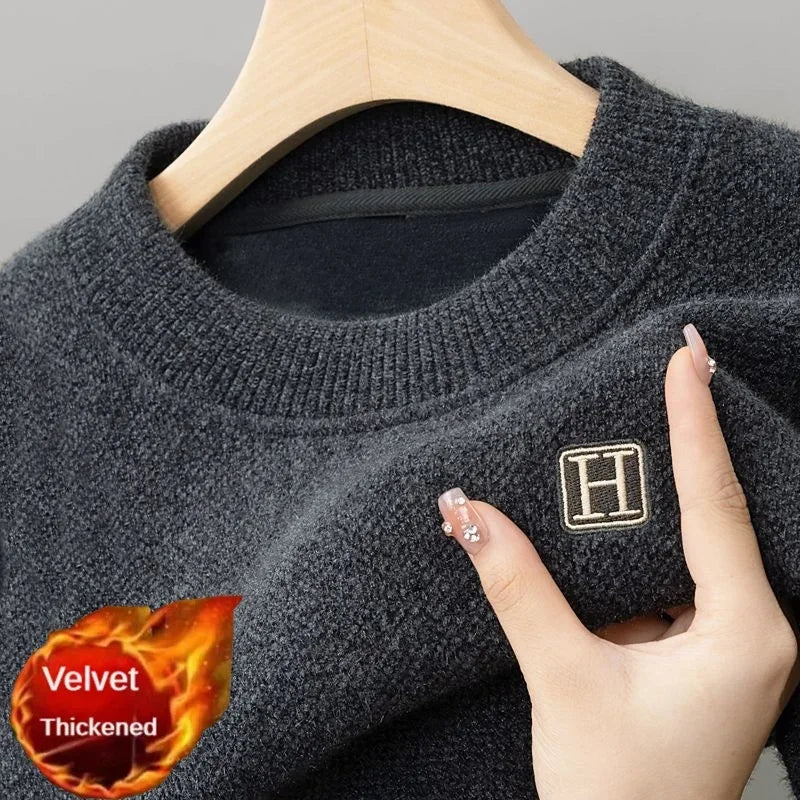 Warme Herensweater Met Fleecevoering