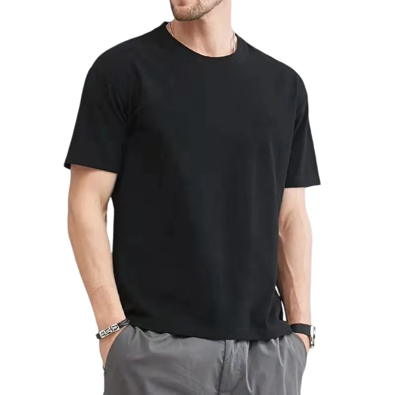 Heren Zomer T-Shirt Katoen Basics