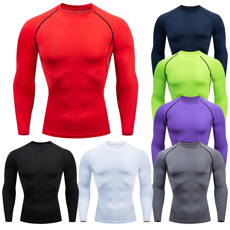 Heren Compressie Sportshirt Droog Fit