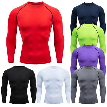 Heren Compressie Sportshirt Droog Fit