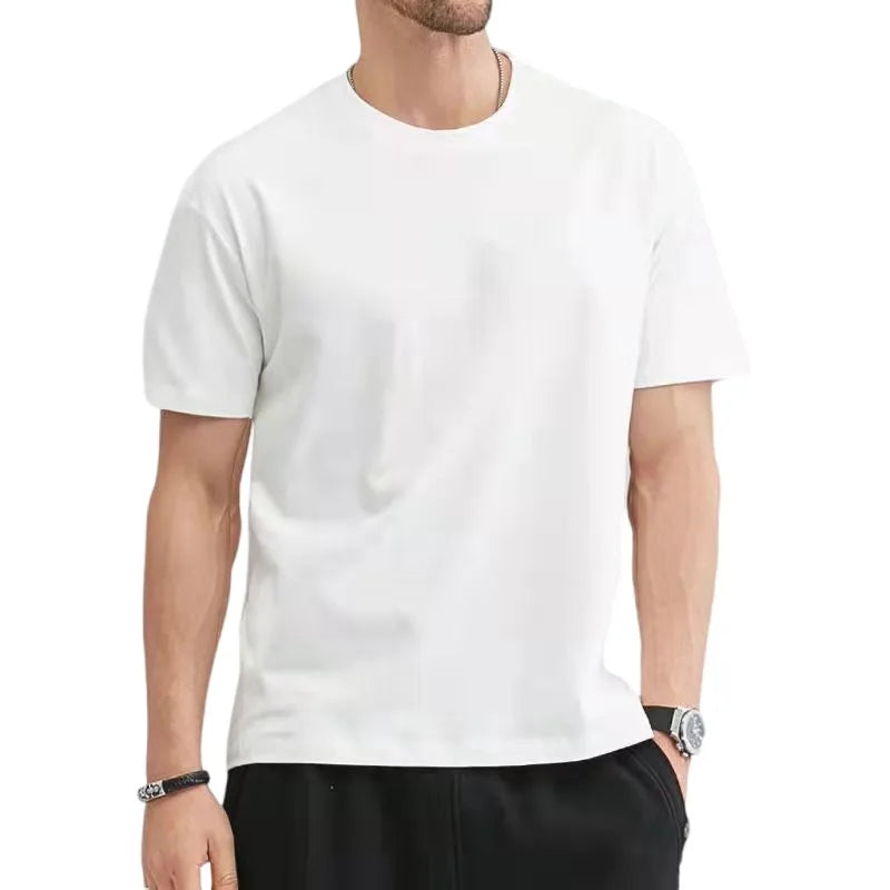 Heren Zomer T-Shirt Katoen Basics