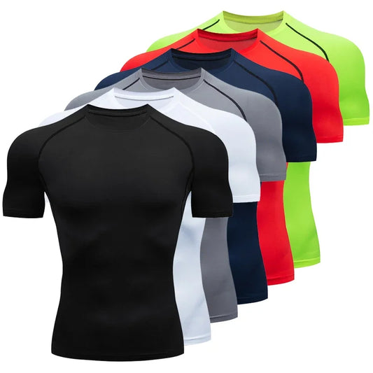 Sportieve Compressie T-Shirts Voor Heren